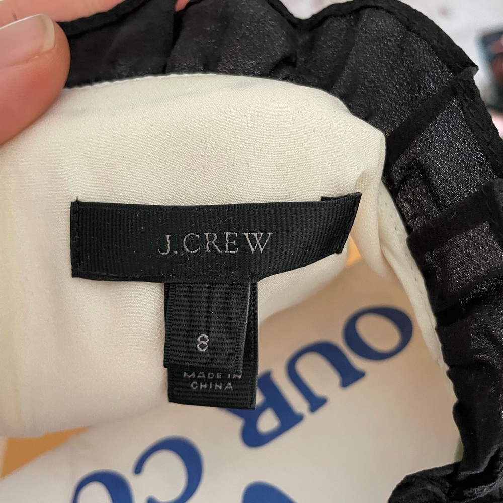 J. Crew Black and Cream Silk Dress - Picture 2 of 5